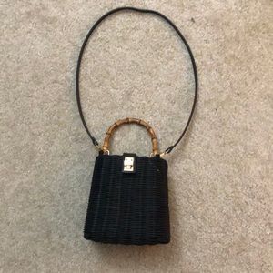 Straw bag with Bamboo Handle